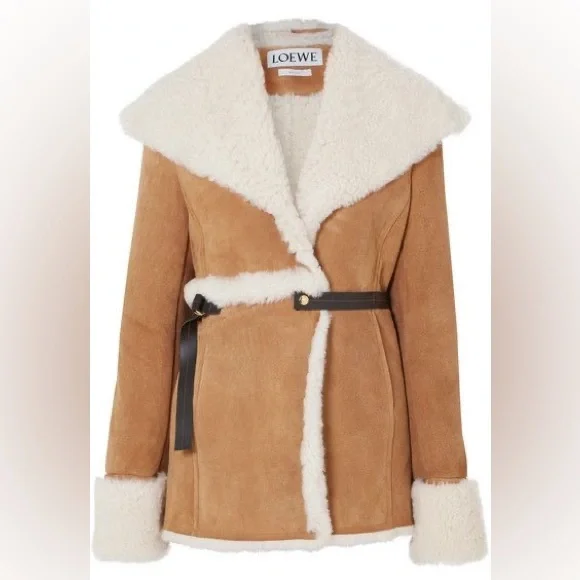 Loewe | Jackets & Coats | Loewe Belted Shearling Jacket